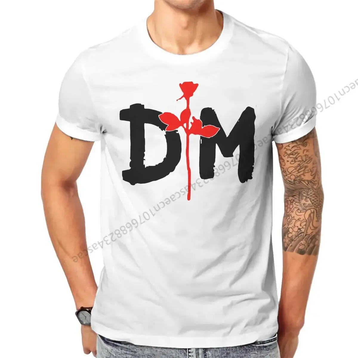 

Depechhee Cool Mode Rose Tshirt Graphic Men Tops Vintage Summer Cotton Short Sleeve T Shirt