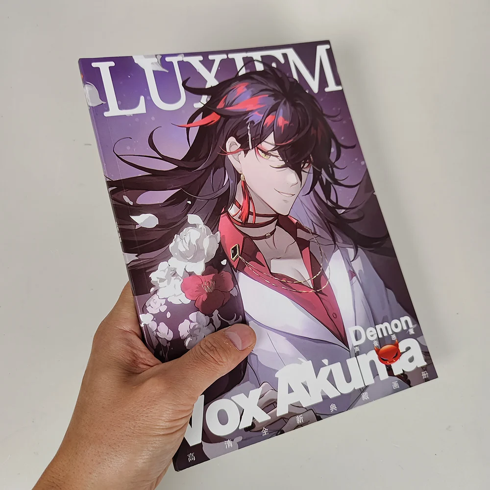 Game Vtuber Luxiem Vox Akuma Picture Album Book Keychain Photo Postcard Stand