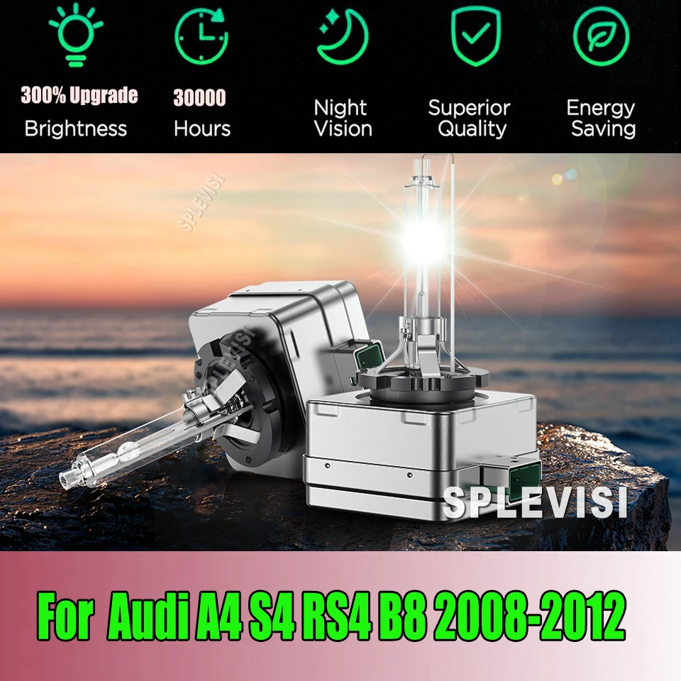 

35 Вт D3S HID фара накаливания 35 Вт 12 В автомобильная лампа супер белая для Audi A4 S4 RS4 B8 2012 2011 2010 2009 2008