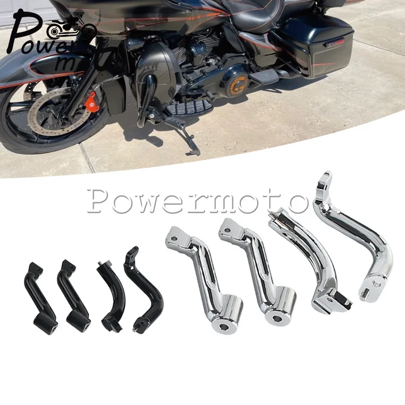 Кронштейн для крепления подножки мотоцикла Harley Touring CVO Road Glide Road King 2017+ (комплект для установки подножки водителя)