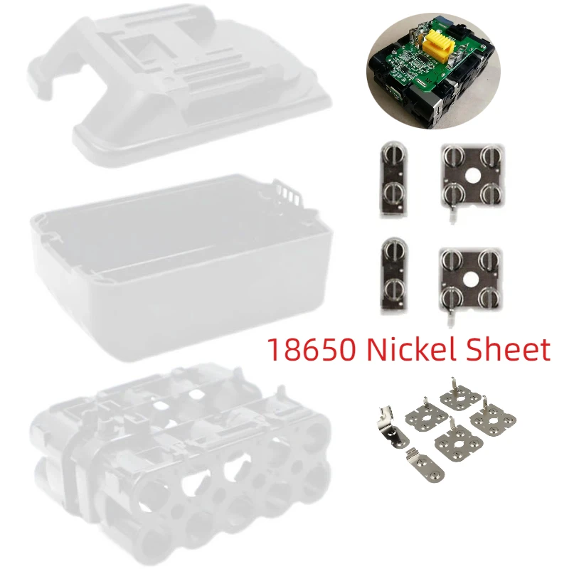 

1Set18650 Li-ion Cell Connector BL1830 For 18V Li-ion Battery Box LXT BL1860 Nickel Sheet Lithium Battery Pack Electric Tool