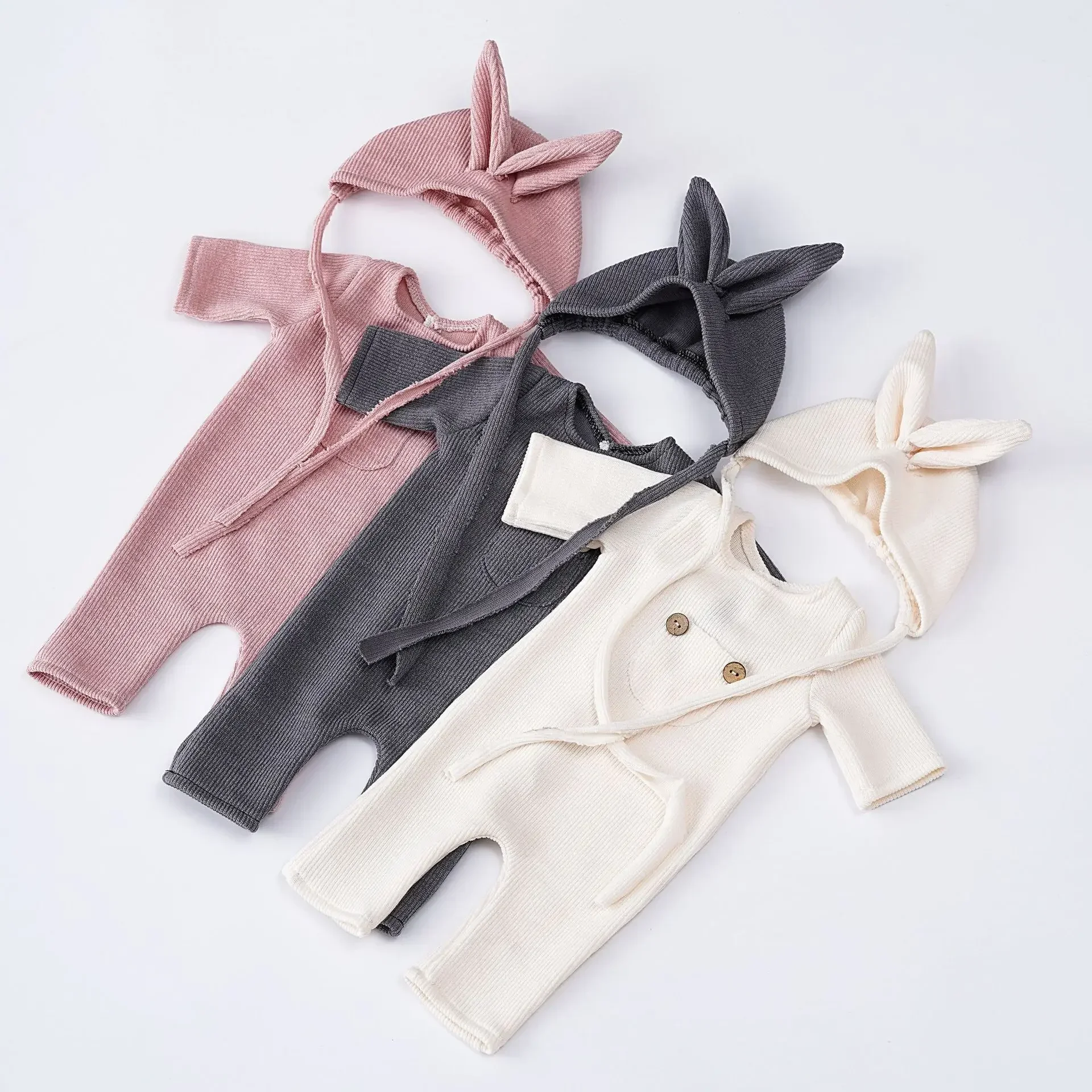 Newborn Photography Props Baby Romper Hat Set Infants Photo Shooting Beanies Bodysuit Clothes New Born Baby Photoshoot Outfit