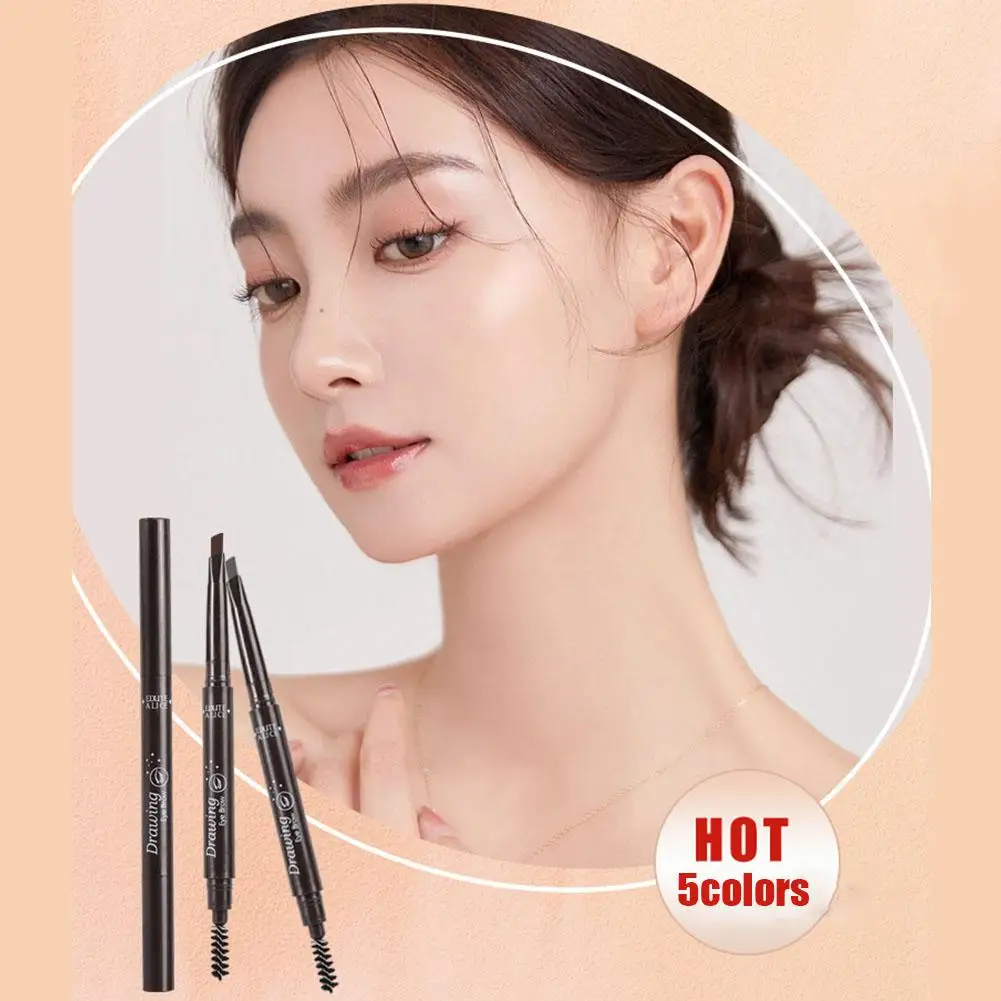 Women Fine Eyebrow Pencil With Double Head Automatic Free Pen Line Makeup Rotation, Makeup And Waterproof Pencil Eyebrow On R9U2