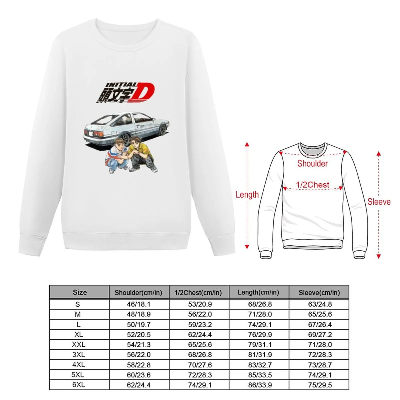 Initial D Takumi and Itsuki Sweatshirt autumn clothes graphic sweatshirts