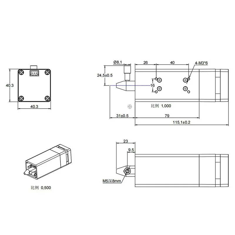 Portable 80W Laser Module 3D Printer DIY Cutting Laser Head 450nm Blue Light TTL Smarter Tool for Laser Engraver Wood Cutting