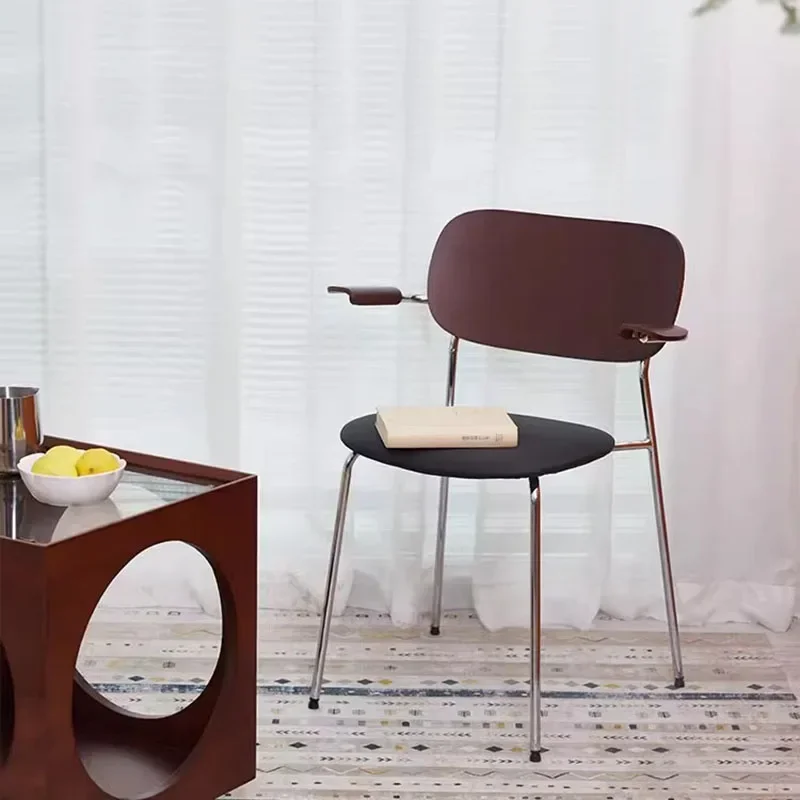 เก้าอี้ดีไซน์เนอร์สไตล์มิดเซ็นจูรี่ เก้าอี้ทานข้าวเด็ก เก้าอี้ทานอาหารหรูหราสำหรับสวน บ้านสมัยใหม่ ห้องครัว อะคริลิค ผ่อนคลาย ห้องหรูหรา