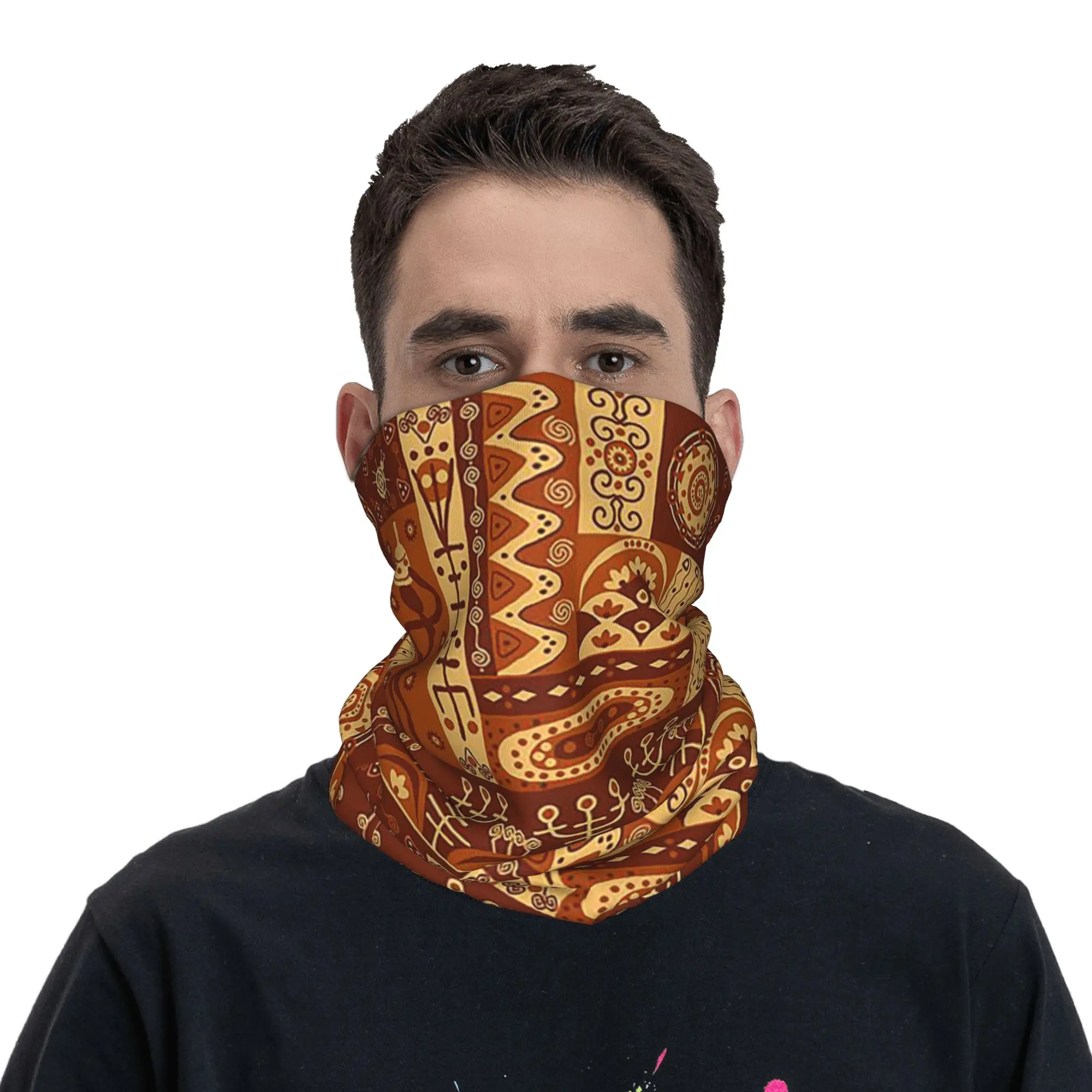 

Original Tribal Prints Bandana Neck Cover Printed Mask Scarf Headwear Outdoor Sports Unisex Adult All Season
