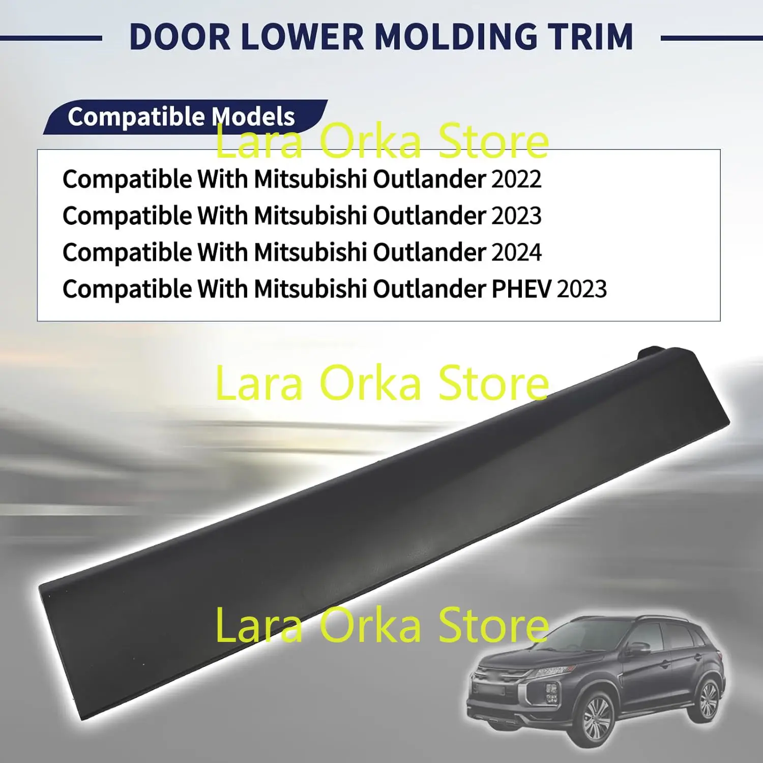 Rear Right/Left Passenger Side Door Lower Molding Trim Compatible with Mitsubishi Outlander 2022 2023 2024, 5757A601 5757A602