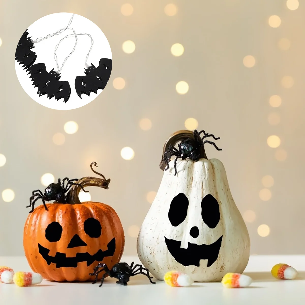 

2 Meters 10 Leds Halloween Bat Decorative String Lamp Ideal Indoor Outdoor Festival Party Decoration Halloween String Lamp