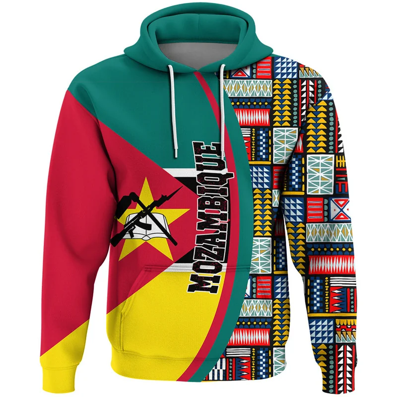 

Mozambique Emblem 3D Printe Hoodies For Men Clothes Casual Boy Hoody National Flag Map Graphic Sweatshirts Africa Male Pullover