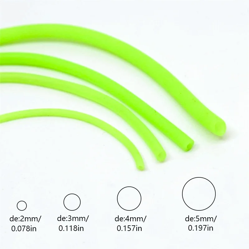 5-meters/bag night light tube, deep water high-pressure fishing line tube, soft rubber fishing night light tube