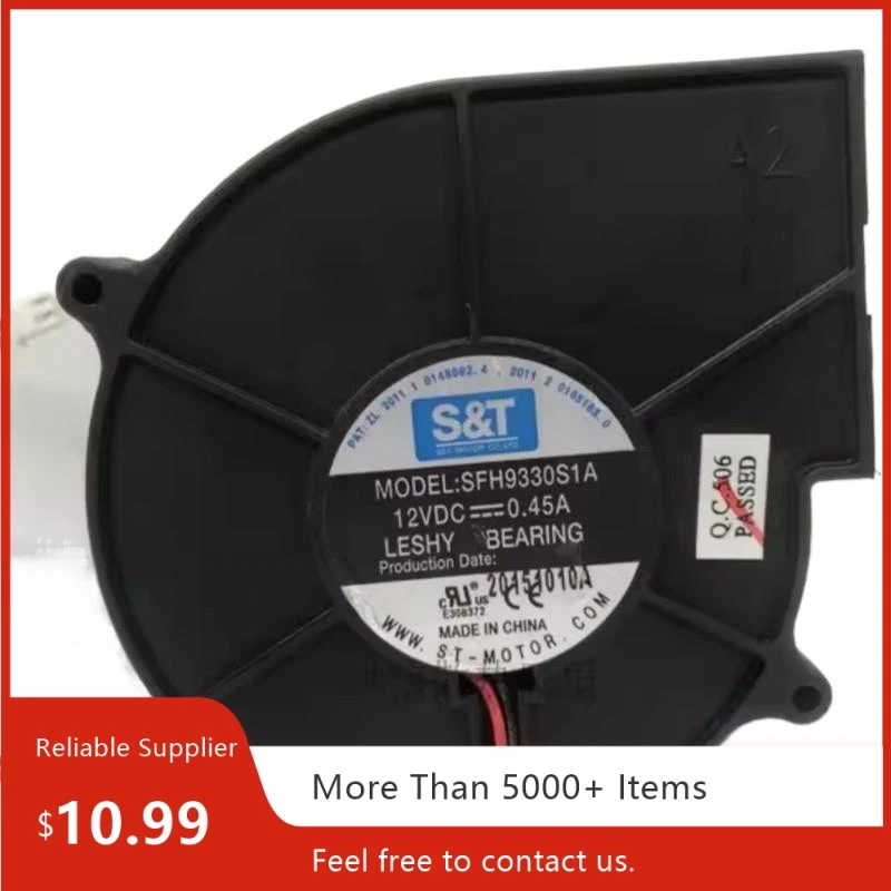 for SFH9330S1A 12V 0.45A Industrial Blower: 93x30mm (9.7CM Diagonal) High Performance 2-Wire Cooling