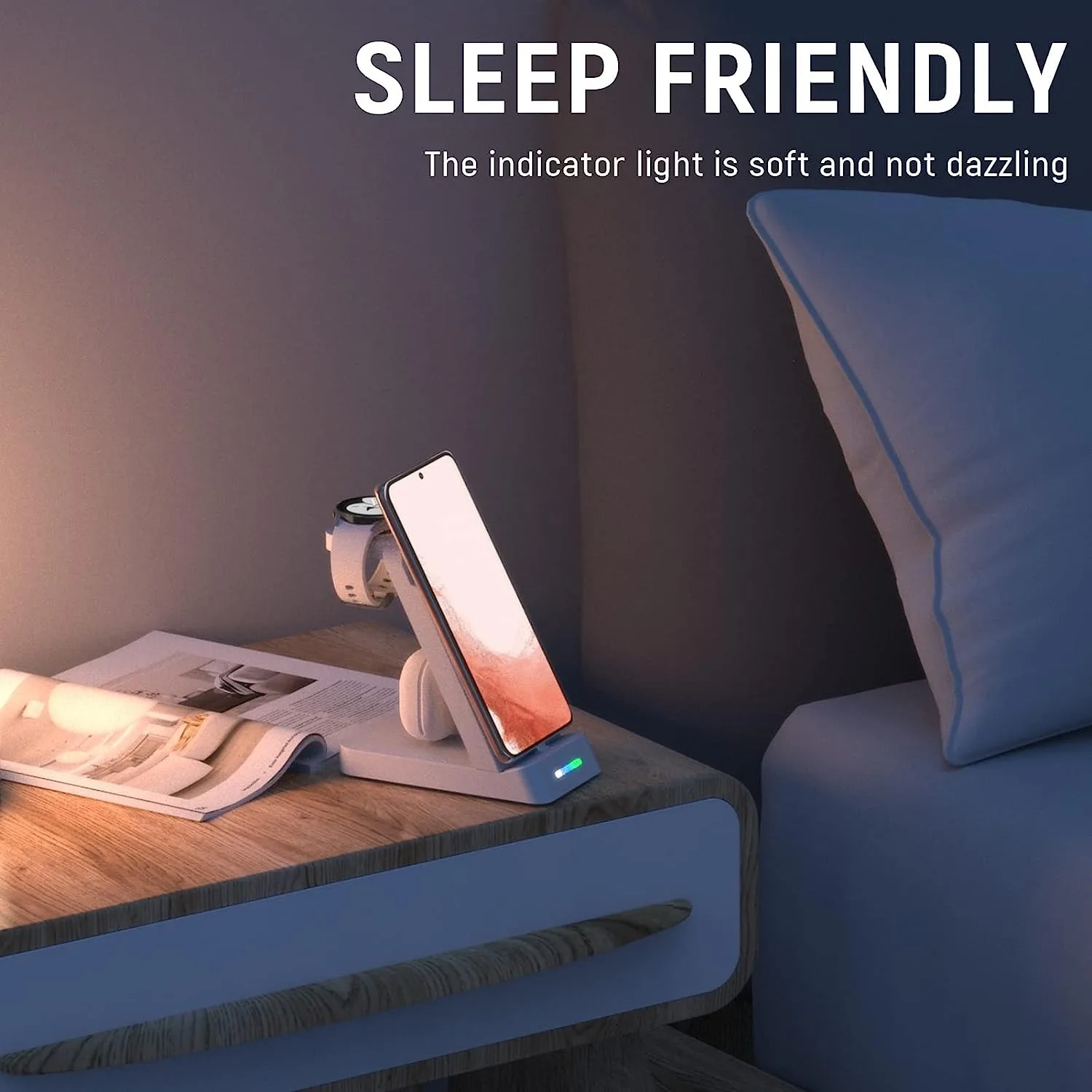 3 in 1 Fast wireless charger 18W For Samsung S23 S22 Z Flip4 Fold4 Type-C Charging Port Galaxy Buds Watch 5 4 3 Charging Station