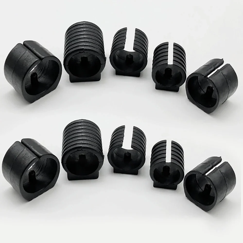 White/Black Office Desk&Chair Foot Pad PE Snap Fit Plug Tube Clamp Foot Cover Round Tube Furniture Card Slot Anti Slip Pad
