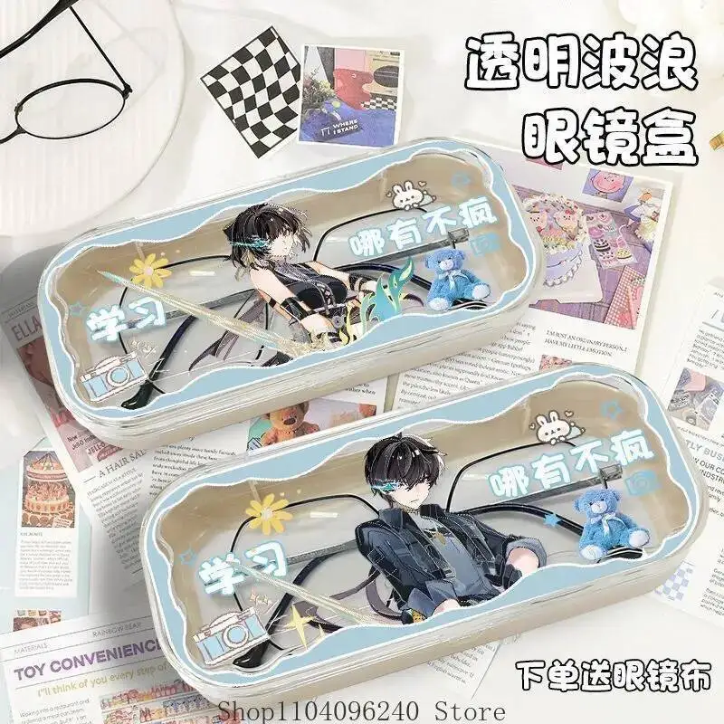 애니메이션 게임 Wuthering Waves Cartethyia 애니메이션 코스프레 안경 케이스 투명 연필 선글라스 보관 상자 마스코트 학생 액세스