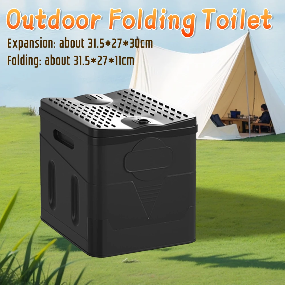 

Portable Toilet Extra Large Portable Travel Folding Toilet Camping Tall Toilets with Lid for Car,Hiking,Beach and Camping