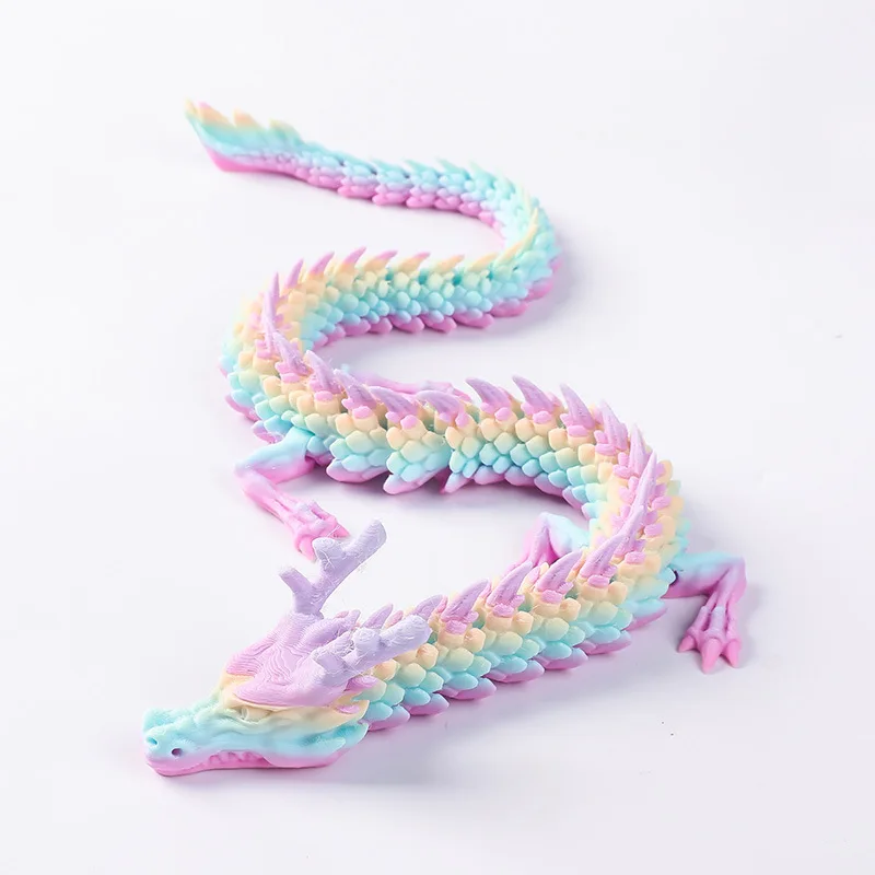 3D printing dragon ornaments Chinese Loong scenic spots stall manual joint movable PLA environmental protection Chinese Loong