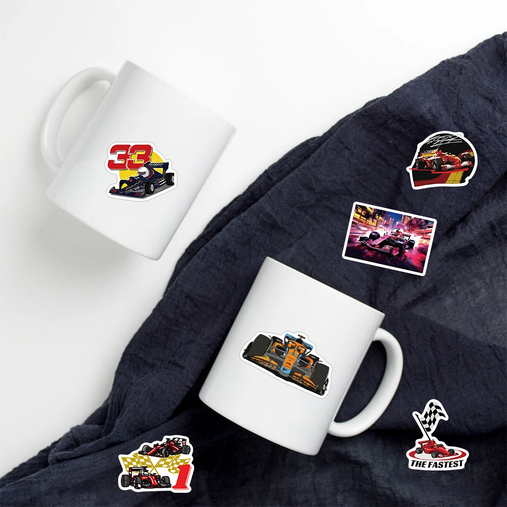 50PCS F1 Formula One Cool Speed Racing Stickers Cars Motorcycles Bicycles Suitcases Water Bottles DIY Waterproof Stickers
