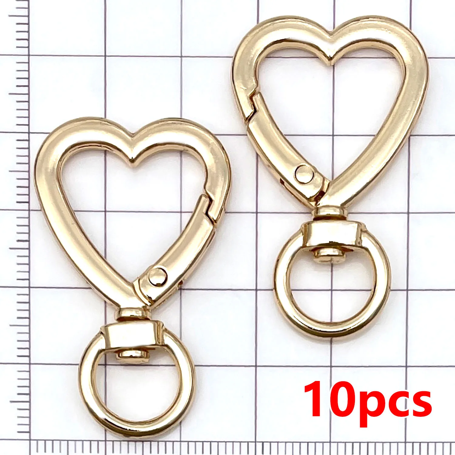 10pcs Mixed Shape Keychain Hardware Alloy