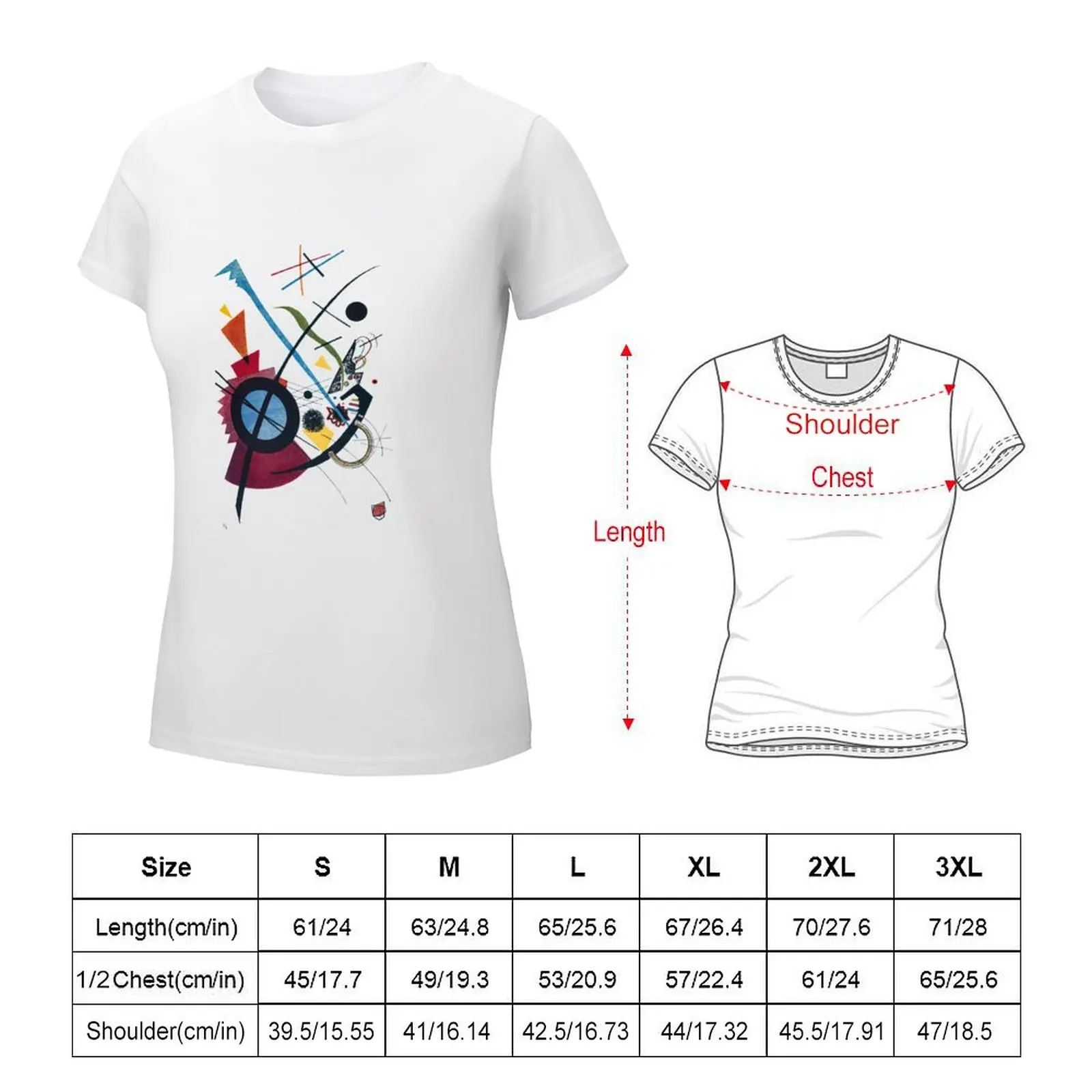 Wassily Kandinsky Violet Abstract Art t-shirt hippie vestiti estetici camicie graphic tees camicette estive da donna 2024