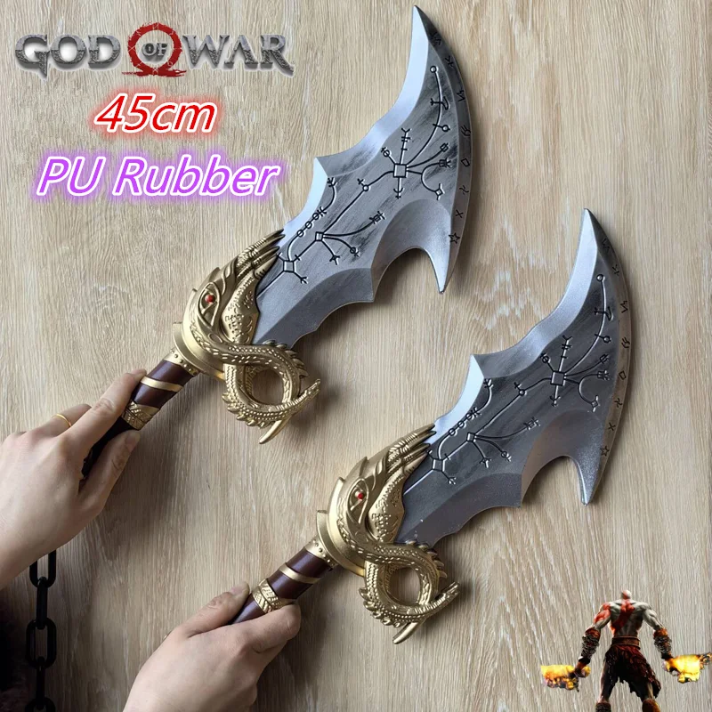 1:1 Cosplay God of War 4 Golden Dragon Tomahawk Axe Prop Weapon Leviathan Athena Blade Beast Safety PU Model Cos Toy