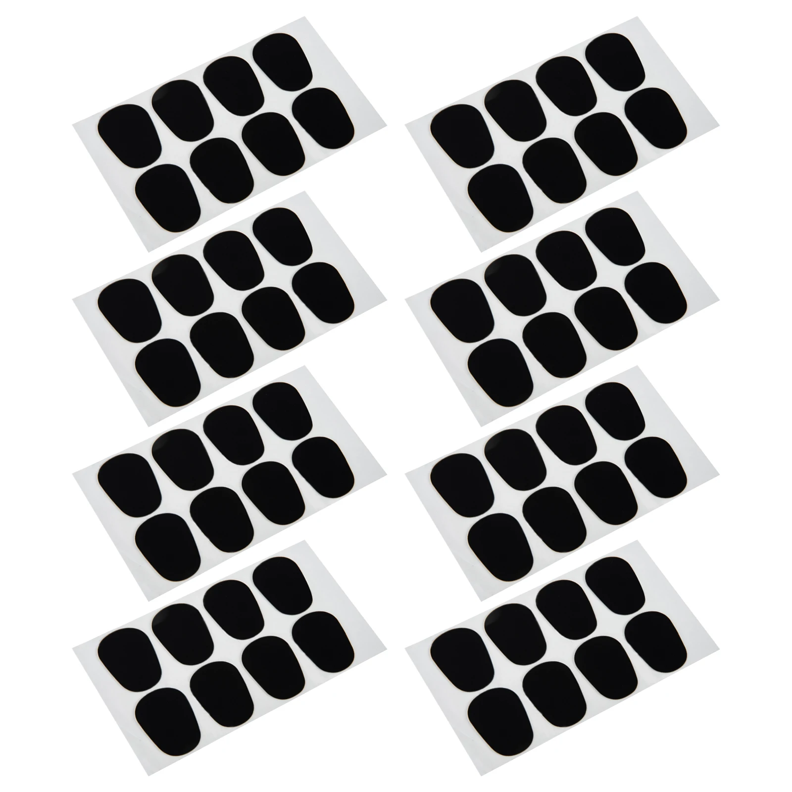 

64 Pcs Saxophone Tooth Pad Mouthpiece Patches 0 8 Ellipse Black Clarinet Pads Alto Tenor Cushions Safe Rubber Stabilize