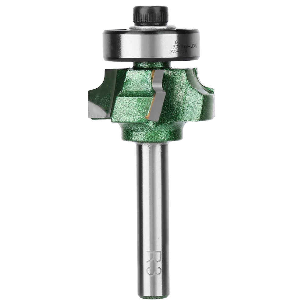 

6.35mm Edge Trimmer Router Bit, R1/R2/R3 Woodworking Milling Cutter 4 Teeth Trimming Cutter Edge Trimmer Router Bit