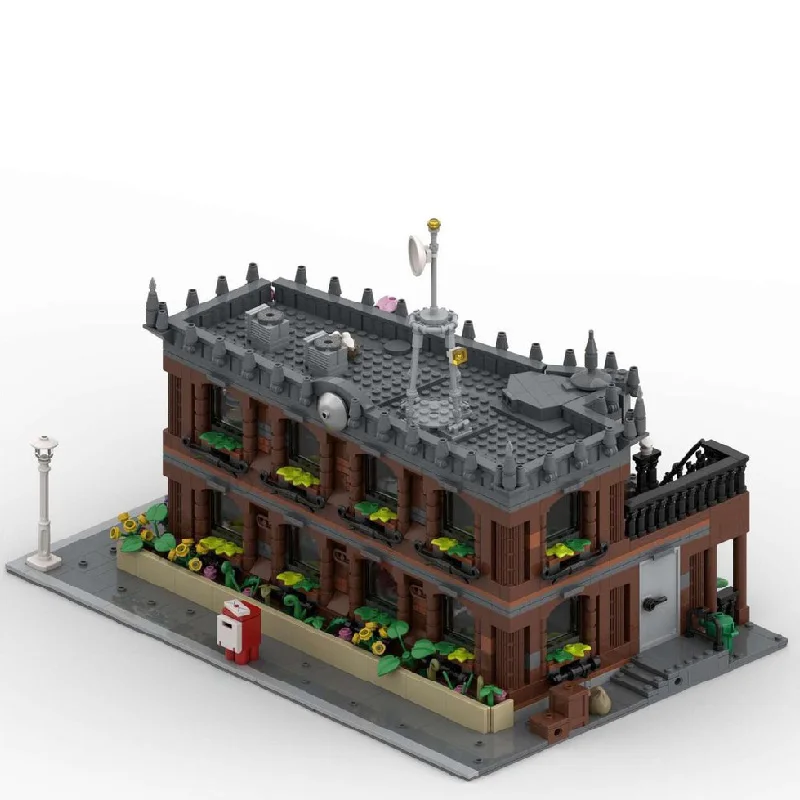 2567 PCS 시티 센터 바 모듈형 맞춤형 빌딩 블록 레트로 건축 모델 디스플레이 장난감 어린이 DIY 조립 생일 선물