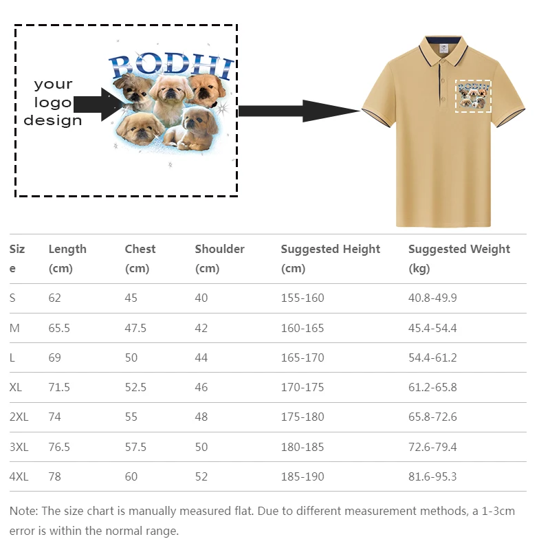 تخصيص شعار قميص بولو الرجال الصيف الرجال السراويل كم بولو الأعمال الفاخرة الرجال تي شيرت طباعة شعار LS-D657