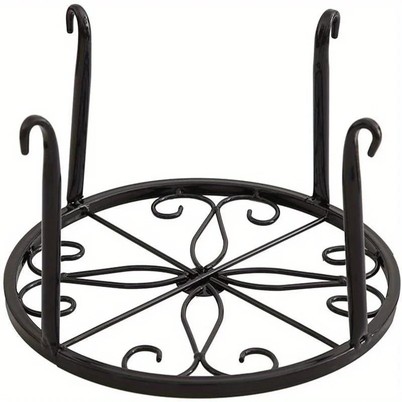 2 Stück robuster Pflanzenständer aus rostfreiem Eisen aus Metall – perfekt für Gartenpflanzgefäße und Töpfe im Innen- und Außenbereich! – Detail 4