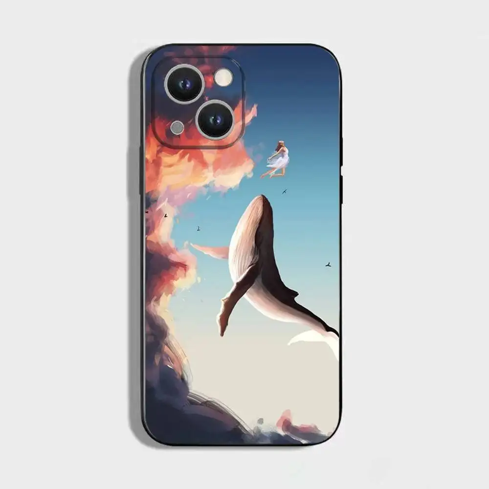 Einfache Walliebhaber-Paar-Handyhülle für iPhone 16,15,14,13,12,11 Plus, Pro Max, XS, X, XR, SE, Mini, 8,7, weiche Silikonhülle in Schwarz