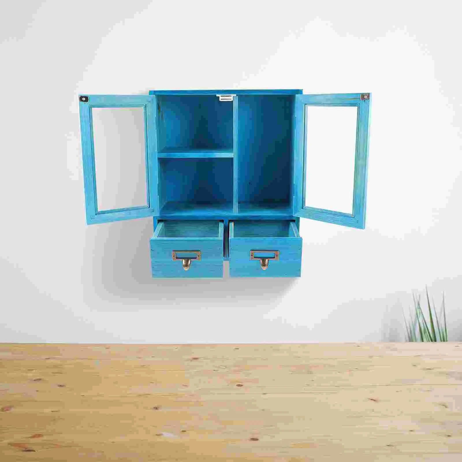 Armario de pared decorativo para el hogar, mueble de madera para decoración de encimera, vitrina de almacenamiento