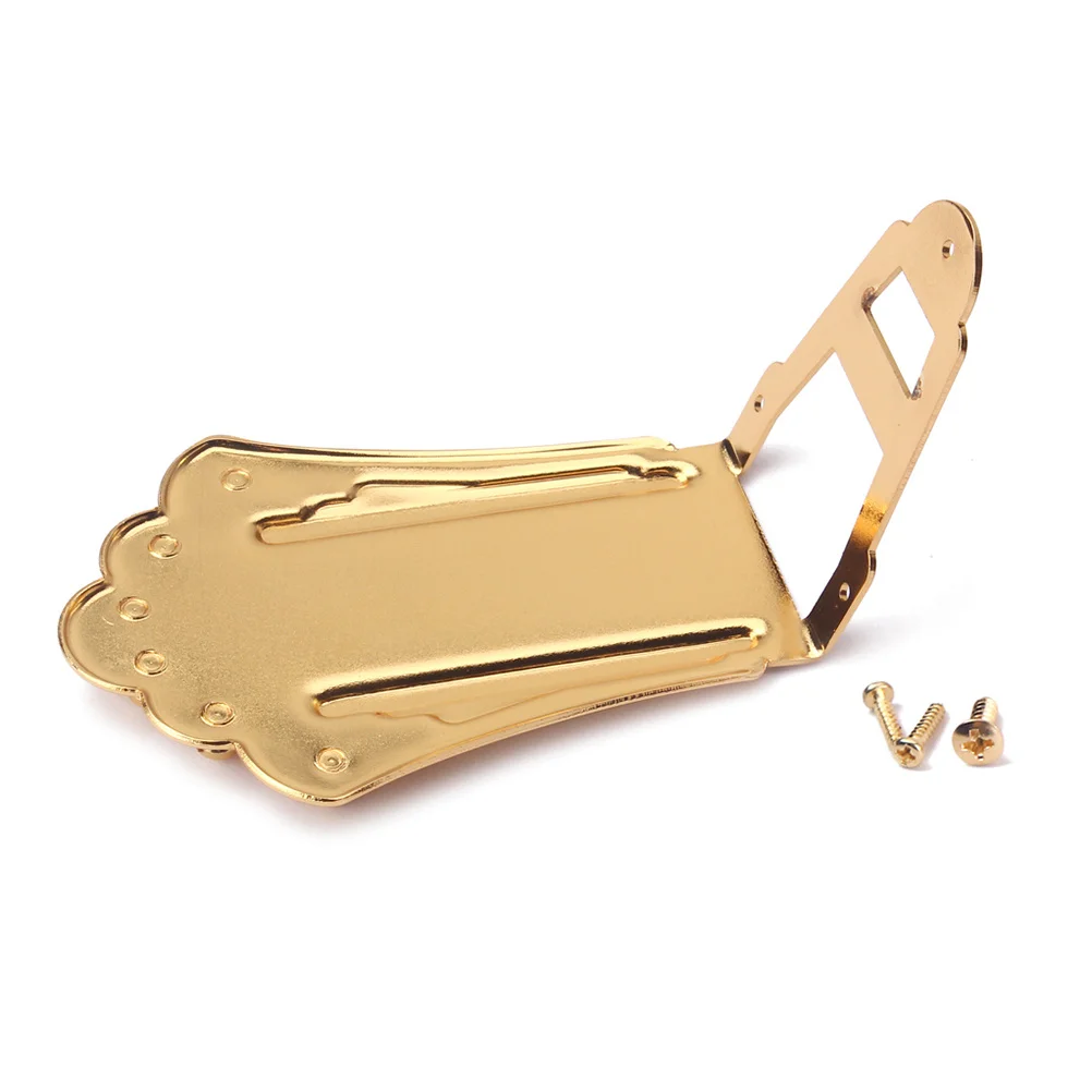 

Metal Guitar Tailpiece Golden Polished Durable Replacement For Jazz 6 String Bridge Upgrade Accessory Parts