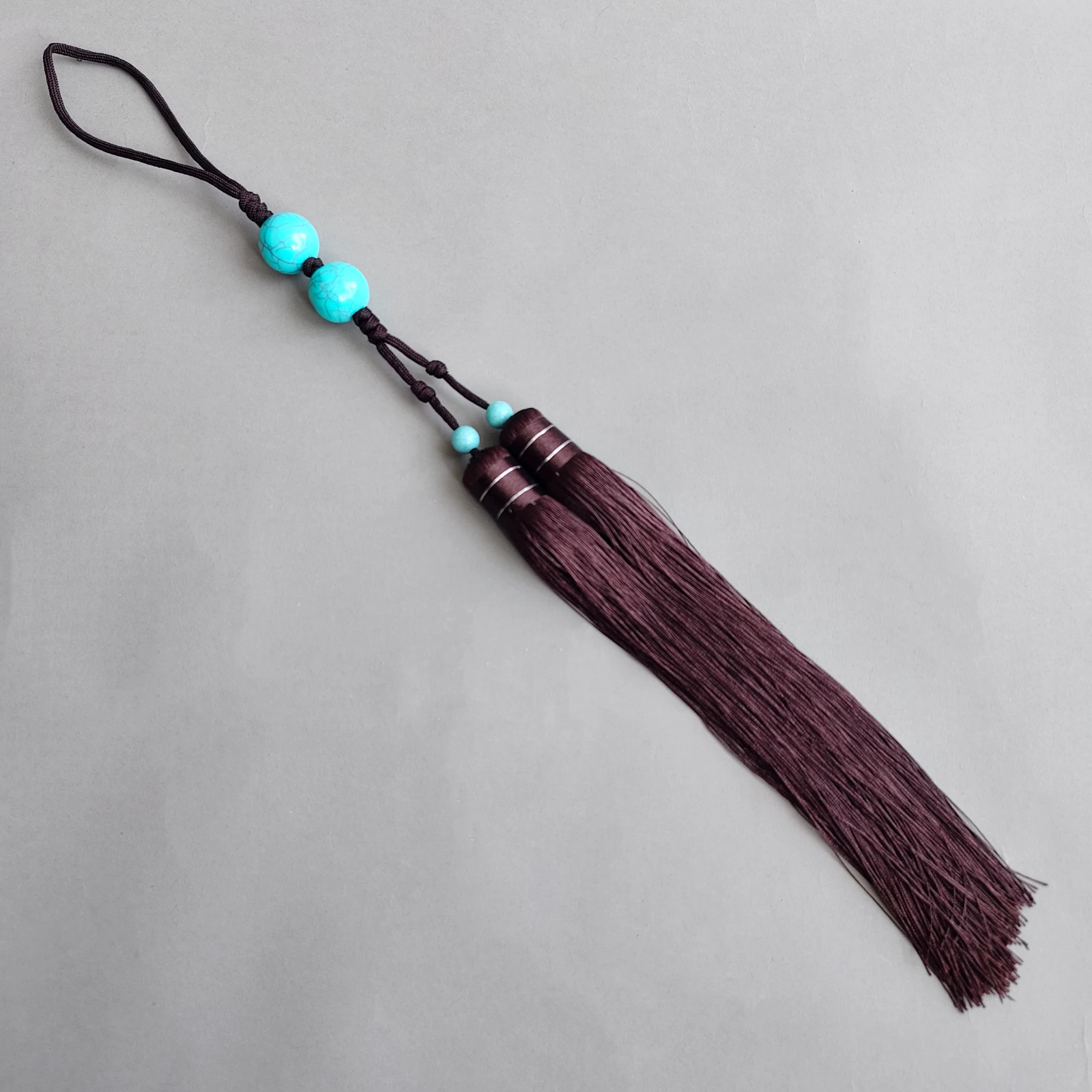 Sword Tassel Tai Chi Sword Accessories Martial Arts Taiji Sword Tassel Chinese Traditional Ear Hanging Ribbon Middle Long Brown