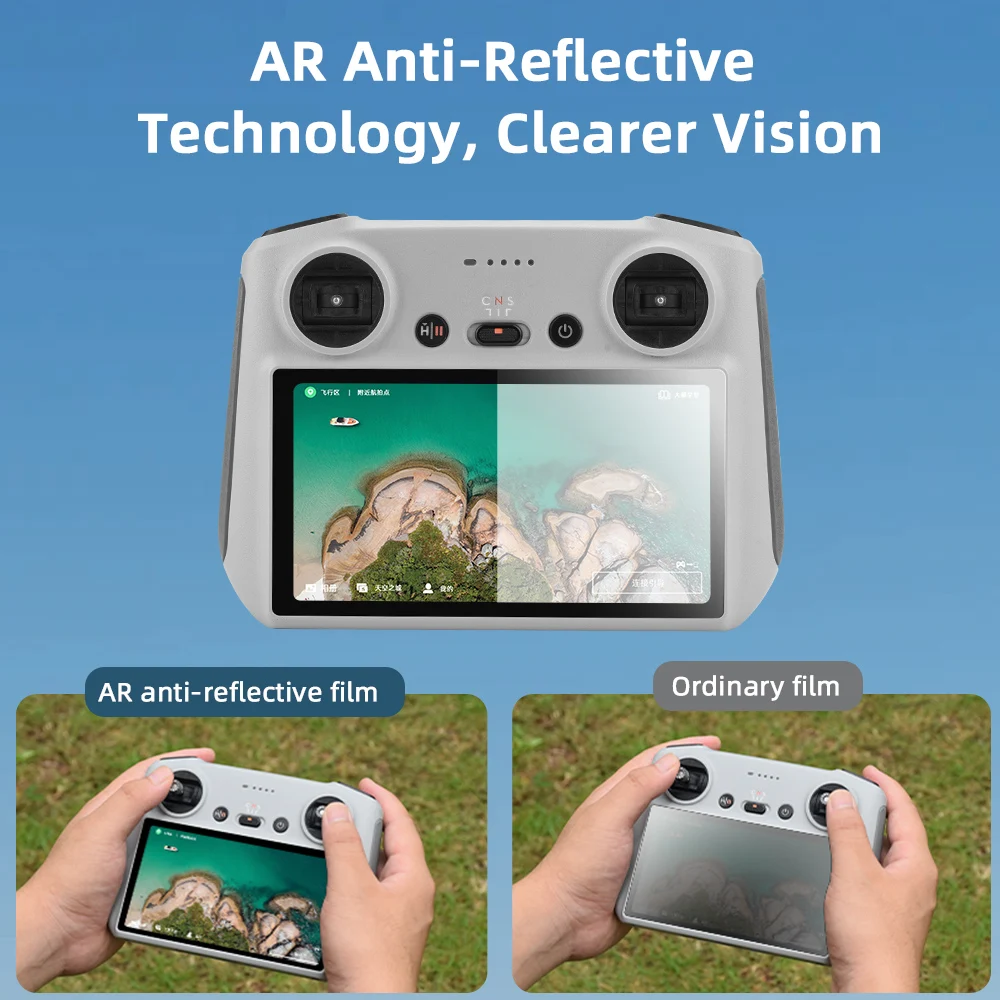 Anti-glare Film For DJI Air 3/Mini 3/4 Pro RC2 Remote Control HD Glass Screen Protector Hardness Anti-Scratch Screen Film