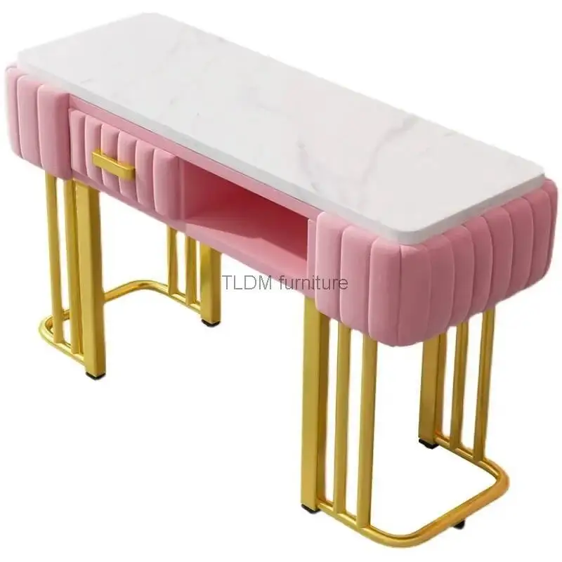 

Manicure Table and Chair Set Combination Simple Double Deck Single Manicure Table Worktable Double Manicure Table