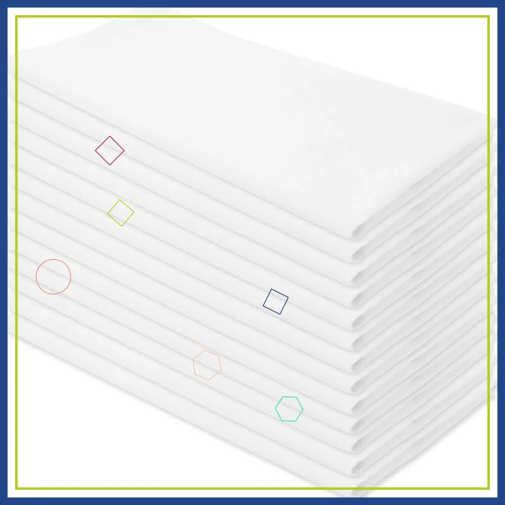 

Набор из 13 кухонных полотенец из натурального хлопка, 27x27 дюймов, белые - толстые, впитывающие, для сушки стекла и посуды