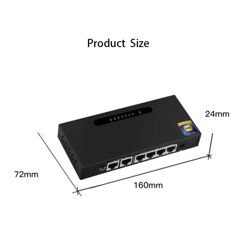 Умный коммутатор Ethernet, видеокамера, VLAN HUB RJ45, игровой сетевой коммутатор, двойной Uplink, 4 + 2 порта, 100 Мбит/с, адаптер POE-переключателя