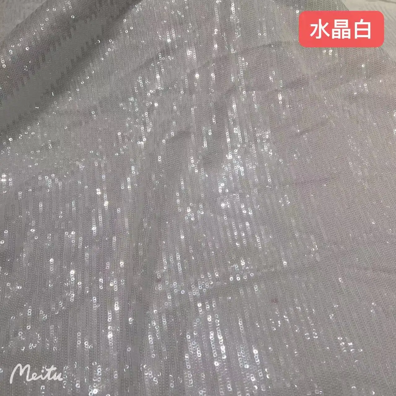 8 Colors 3mm Full Small Striped Sequin Fabric For Evening Dress Material Glitter Tissus Dry Rube Embroidered Lace Accessory
