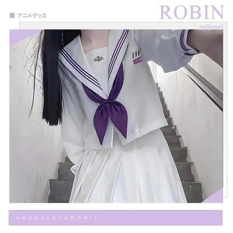 أنيمي لعبة هونكاي: ستار السكك الحديدية Acheron رايدن Nmori مي روبن تأثيري موحدة ربيع الخريف بحار البدلة JK فستان فتاة حلوة Sk