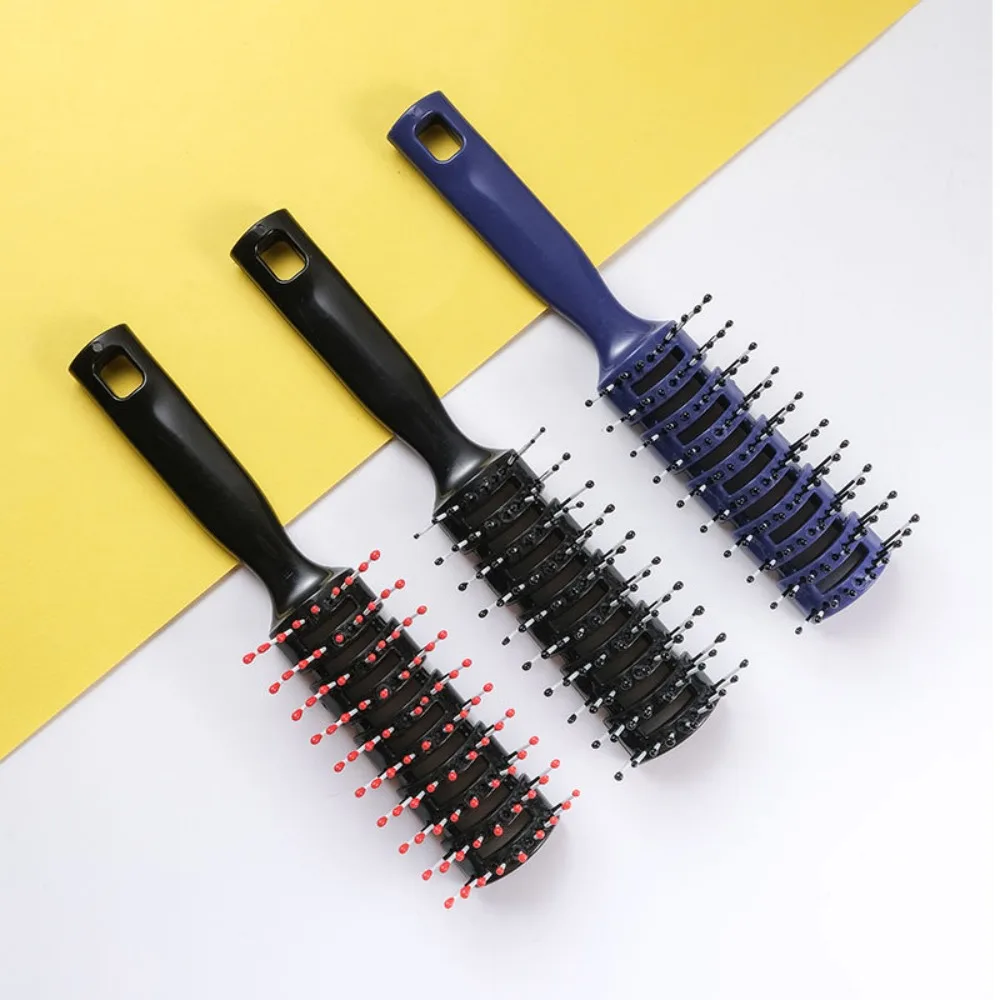 

Professional Detangling Vent Brush Anti-static Plastic Curling Hairbrush Durable Anti-slip Massage Ribs Hair Comb Barber