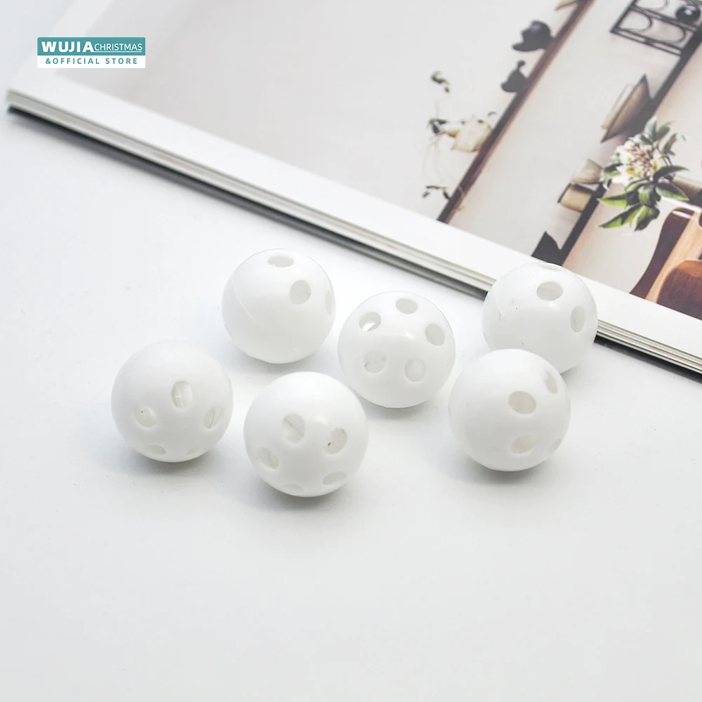 20pcs Plastic Rattle Bell Balls Squeaker Baby Toys DIY Rattle Beads Noise Maker Repair Fix Dog Toy Pet Accessories 17/24/28/38mm