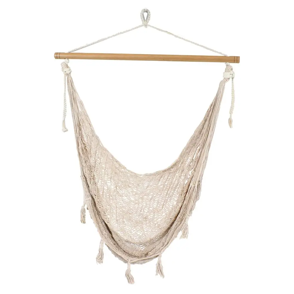 

Mayan Hanging Hammock Chair Extra Large Woven Rope Outdoor Hammock 330Pound Capacity Natural