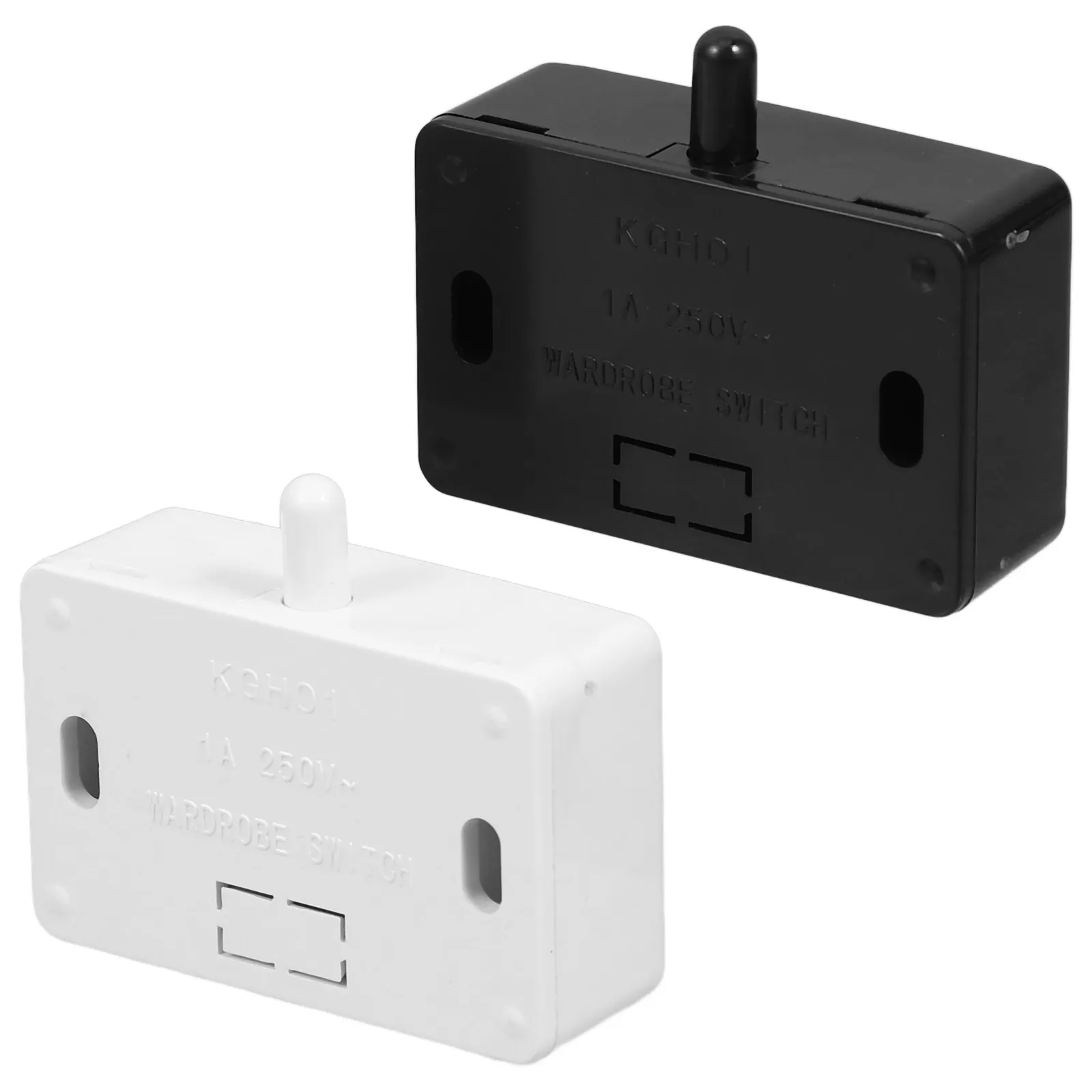 2Pcs Mechanical Cabinet Door Switch Touch-Activated Light Switch for Wardrobe Wine Cabinet Shoe Closet Pantry Drawer LED Lamp
