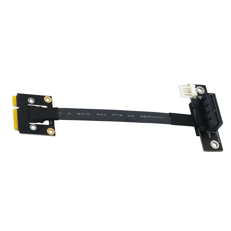 Mini Pcie To PCI-E 1X 270 Degree Adapter Cable 20Cm PCIE3.0 Extension Cable With 4Pin To SATA Power Cable For GPU