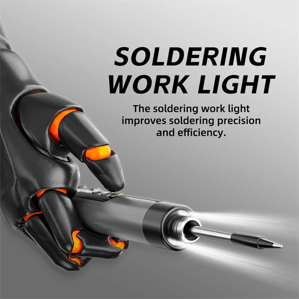 USB Soldering Iron Intelligent Temperature Setting Cordless soldering iron kit With Led Work Light