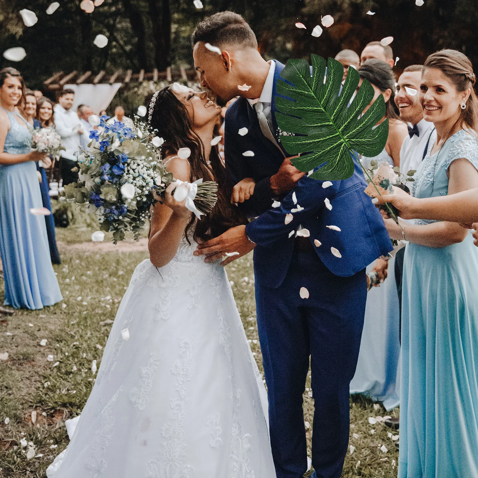 

12Pcs Artificial Turtle Leaves Home Decoration Supplies Create Tropical Atmosphere DIY Gift Faux Plants