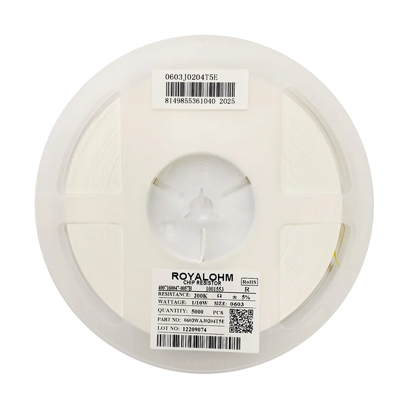 500Pcs 0603 5% SMD Resistor 0Ohm 1R-10M 6.2 10 15 30 100 Ohm 1K 1.2K 10K 100K 1M Ohm 1/10W Chip Fixed Resistance