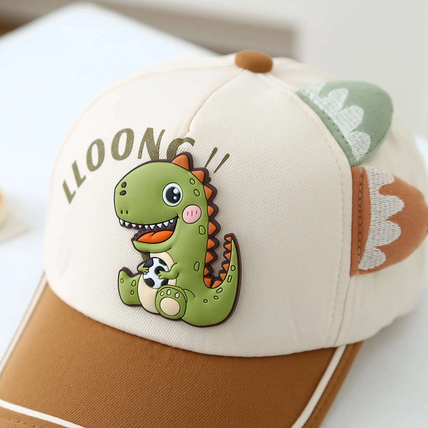 Dreidimensionale Kleine Dinosaurier-Kindermütze, Sommer-Baseballkappe mit Aufdruck, Weicher Outdoor-Sonnenhut für Babys – Detail 9