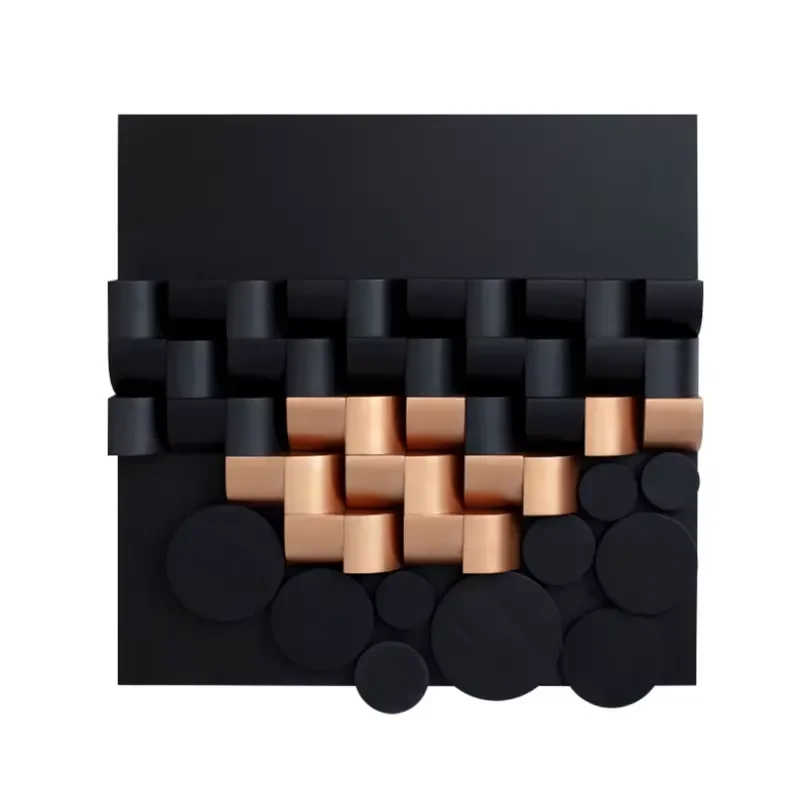 Handmade Abstract Wood Carving Wall Art Modern Simple Creative Hanging Painting Decorative Wooden Sculpture for Home Living